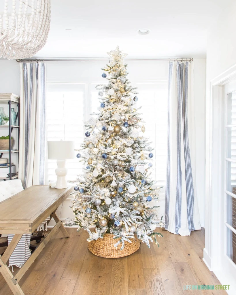 DIY Marble Paint Ornaments & Our Office Christmas Tree - Life On